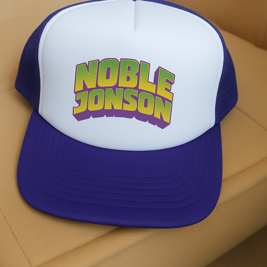 Noble Jonson branded vintage snapback trucker hat - Purple