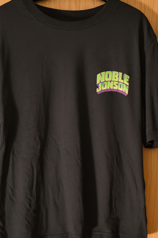Noble Jonson Small Logo Front/Big Logo Back Short Sleeve Black