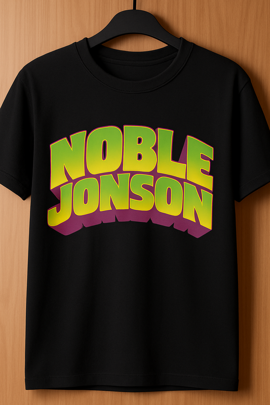 Noble Jonson Big Logo Short Sleeve Black